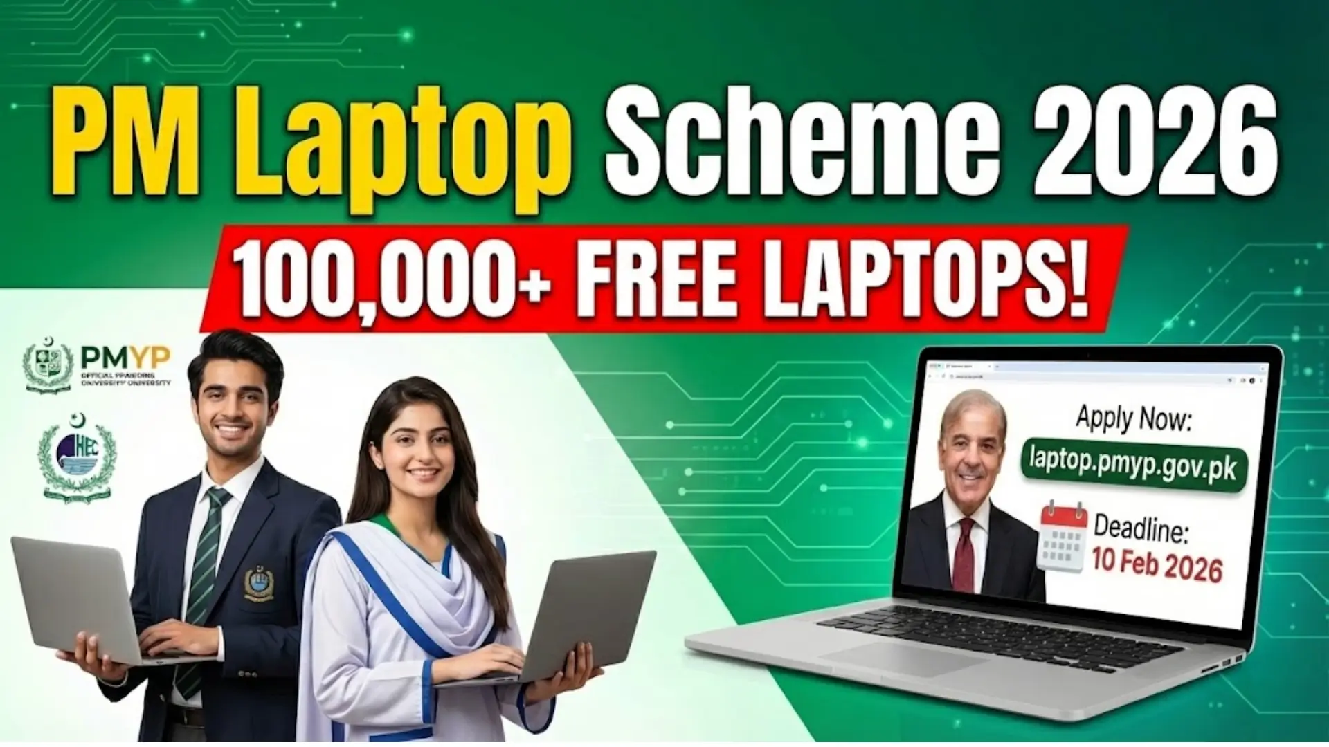PM Laptop Scheme 2026 – How to Apply Online at laptop.pmyp.gov.pk